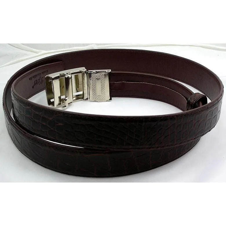 Dark Brown Stomach Crocodile Belt