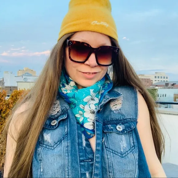 Highway Jeans Plus Distressed Oversized Blue Jacket Vest 2X